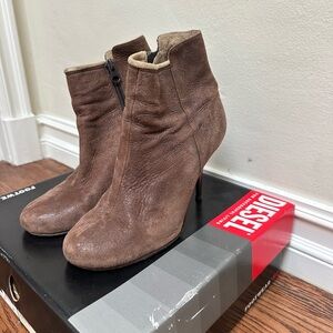 Diesel Brown Heeled Boots for Women; Size 7 with Box (pre-owned)